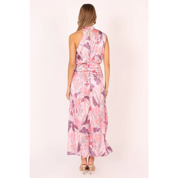 Petal and Pup Amelia Halterneck Dress in Pink Floral - Picture 4 of 15